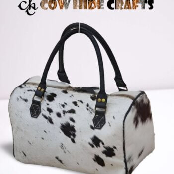 small cowhide duffle bag