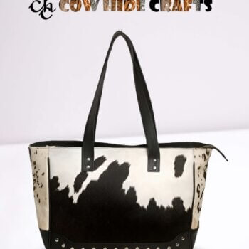 Black Cowhide Shoulder Bag