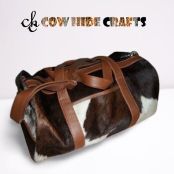 Cowhide Overnight Duffle Bag