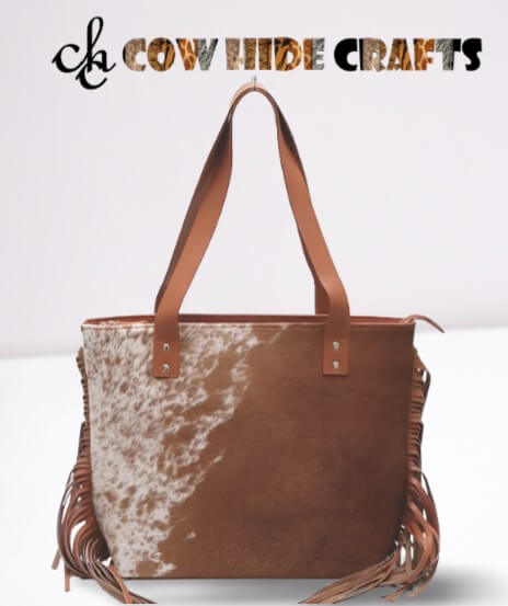 Brown Leather Fringe Bag
