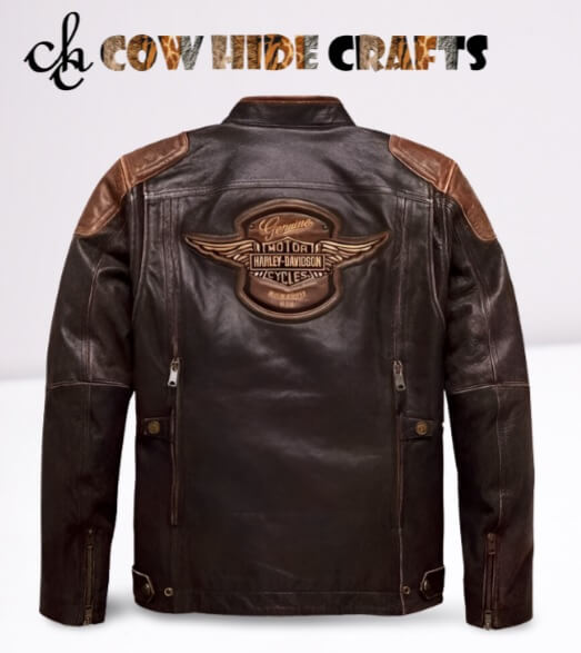 Vintage Harley Davidson leather jackets.