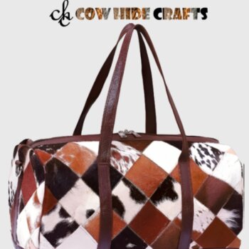 Colorful Patchwork Cowhide Duffle