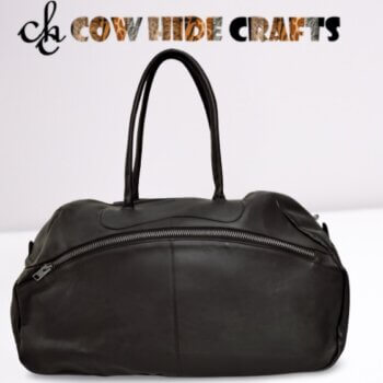 Curvy duffle leather bag