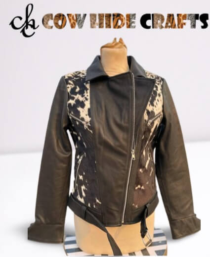 Cowhide Biker Women Jacket