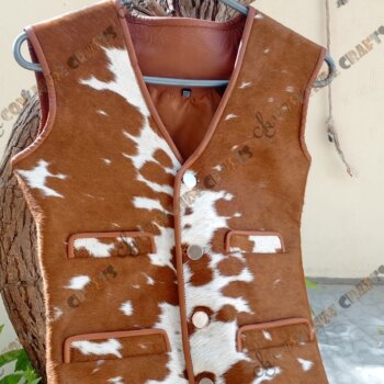 Brown Cowhide Vest.