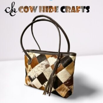 Colorful Cowhide Patchwork Bag